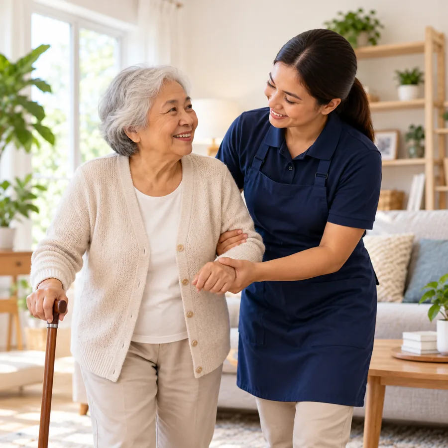 Illustration of Caregiving service